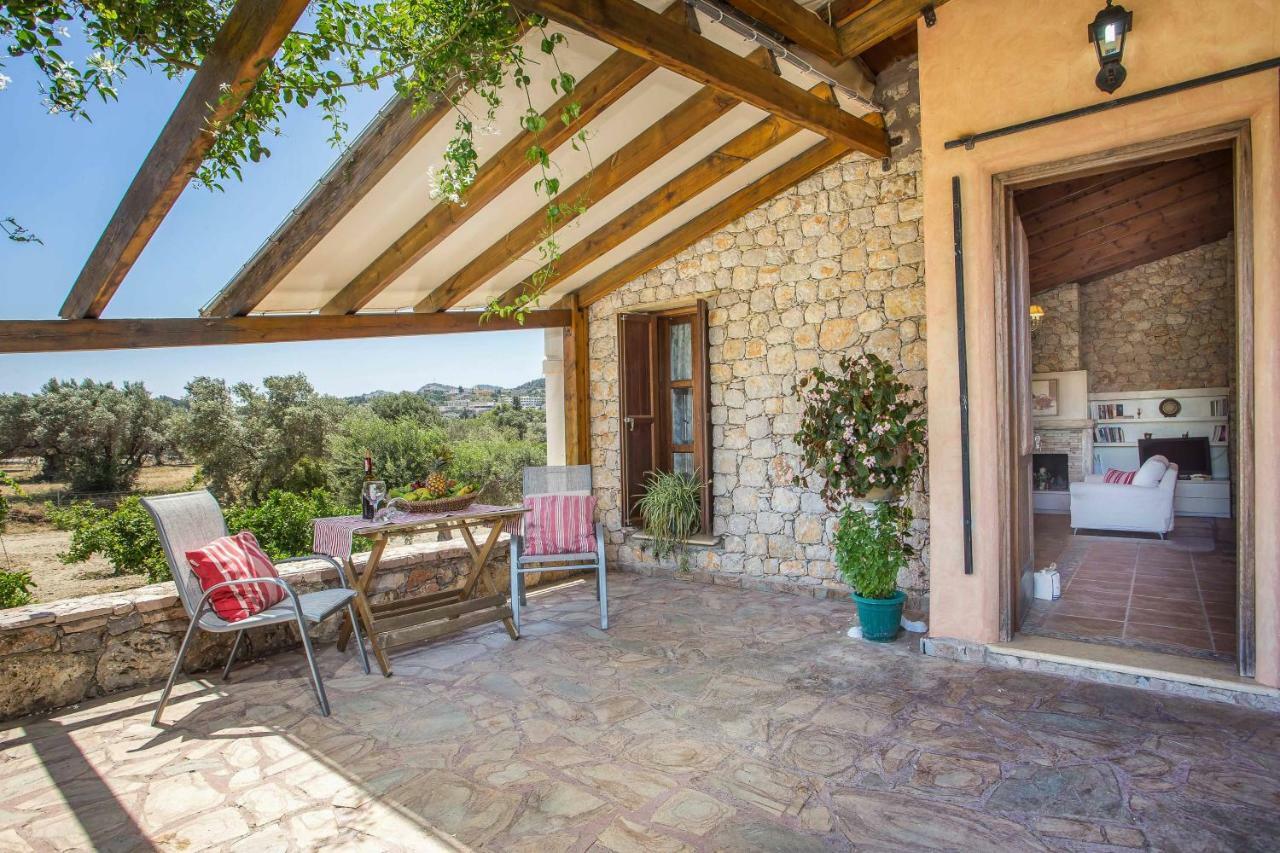 Sunny Countryside Villa - With Private Pool Faliraki Bagian luar foto